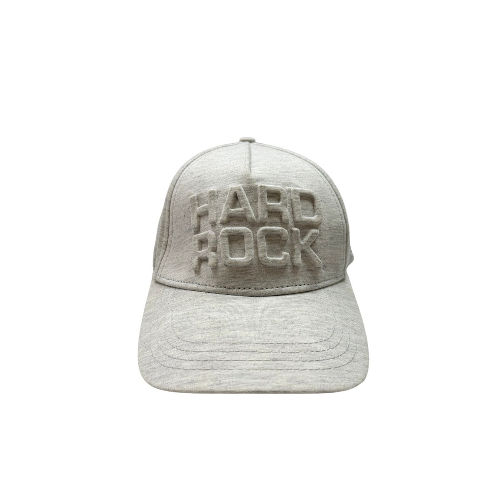 Hard Rock Baseball Cap Unisex Grey 3D Embossed Logo Structured OSFM